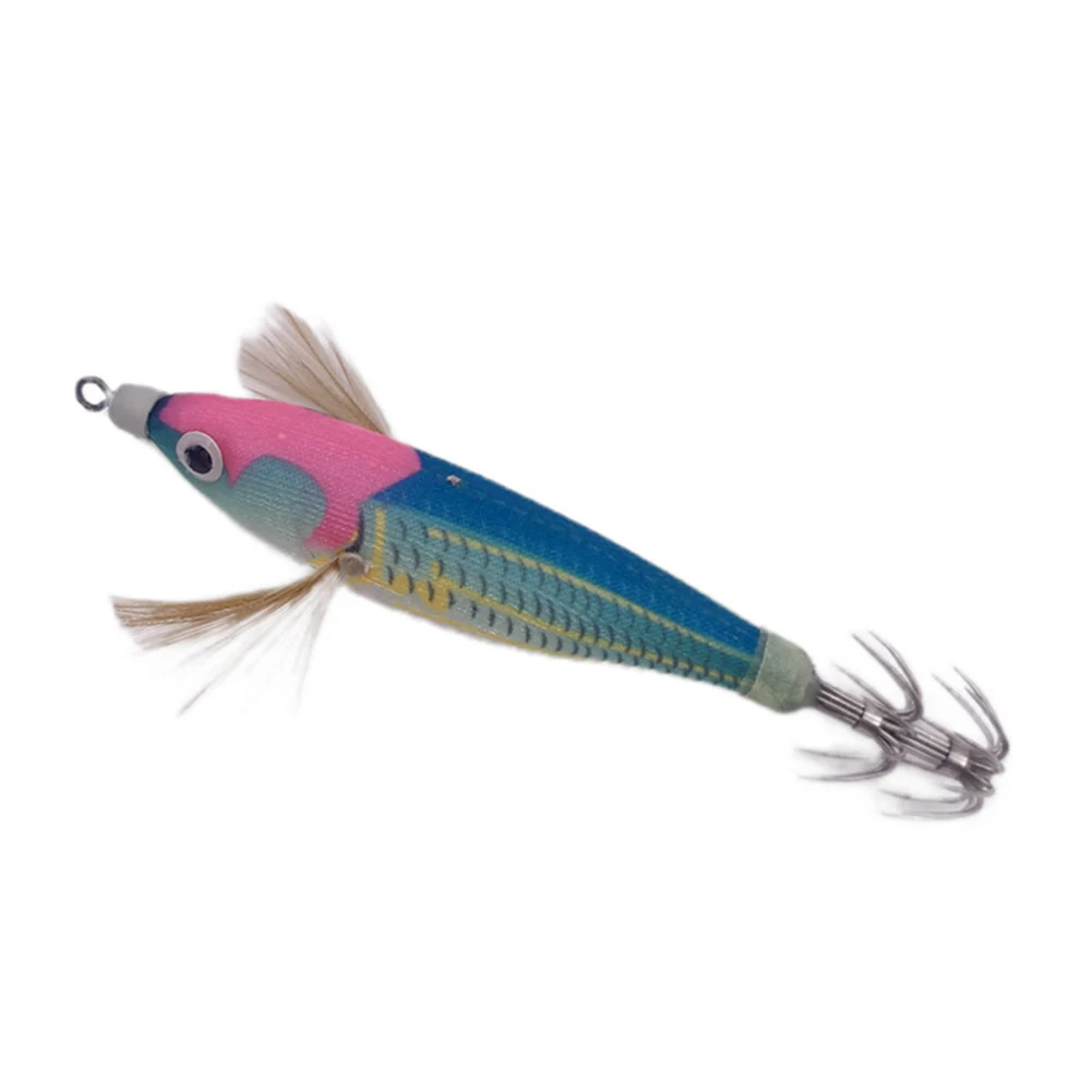 

Practical Fishing Bait Baits Bait Blue/Green/Pink/Orange Fishing Luminous Octopus Bait Squid Hook Wooden Shrimp