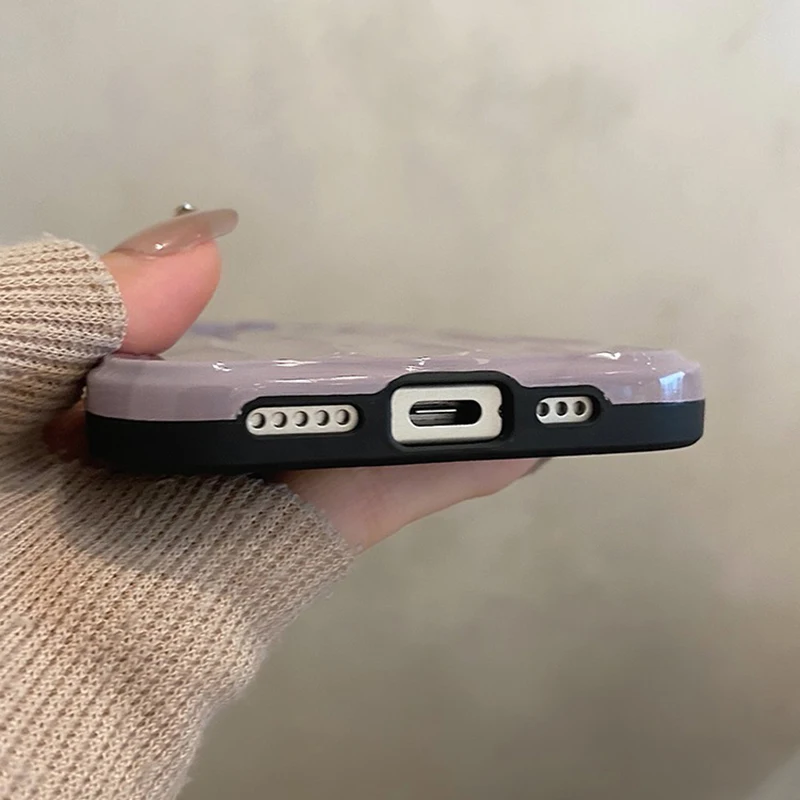 Чехол для телефона с градиентным серым волнистым узором iPhone 16 15 14 13 12 Pro Max мягкая