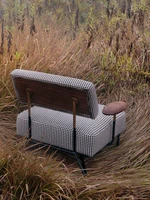 light luxury italian thousand bird lattice single sofa living room ns net red leisure sofa chair designer armchair