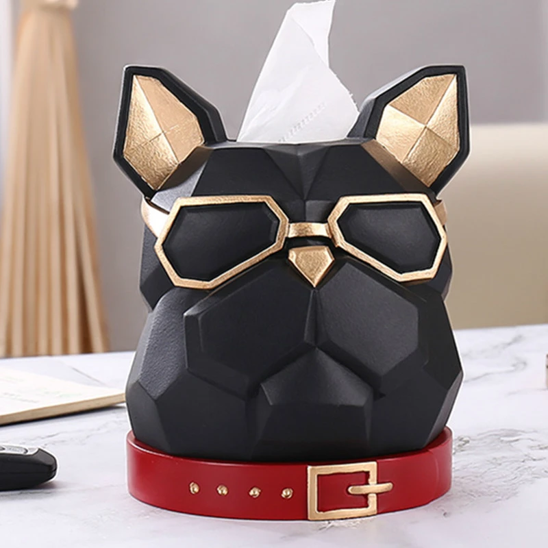 

European style Nordic decoration home decoration living room tea table TV cabinet dog tissue box decoration modern simplicity