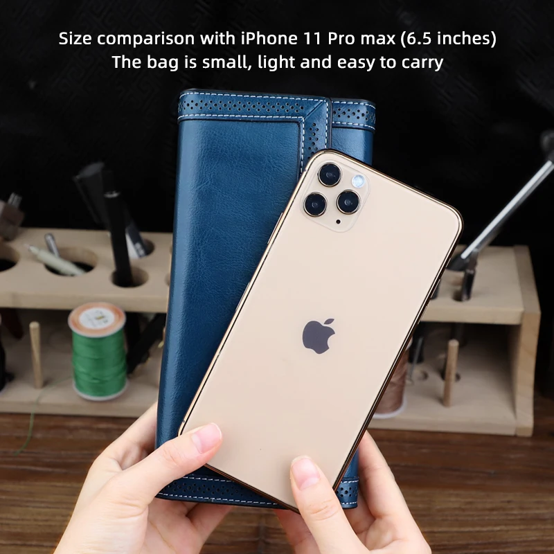 New Style Genuine Leather Women Clutch Wallet Large Capacity Card Slot Phone Holder Coin Purse Multi-card Slot Long Wallet