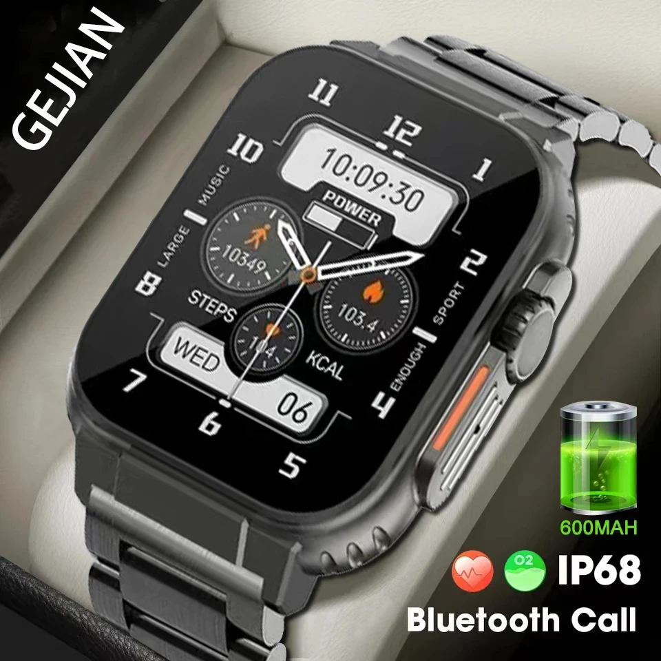 2023 New Recording Function SIRI Dial Smart Watch 600MAH Large Battery TWS Music 100+Sports Watch True Military Smartwatches Men