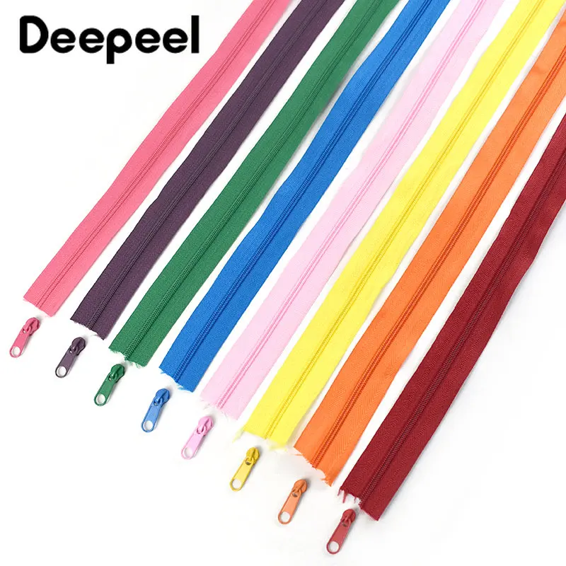 

10/20Meters Deepeel 3# Colorful Nylon Zippers Zip Slider for Clothes Bag Home Textile Tent Zipper DIY Garment Sewing Accessories