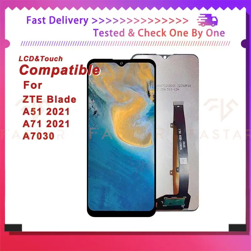 

6.52"Original For ZTE Blade A51 2021 /A71 2021 A7030 LCD Display Touch Screen Digitizer Assembly Replacement A51 A71 2021 lcd