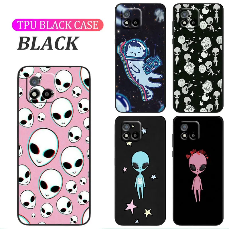 

Planet Alien Space Astronaut Cover For OPPO A74 A72 A53 Reno 7 6 5 4 2 Find X3 X2 Z Lite Neo Pro Plus SE Black Phone Case
