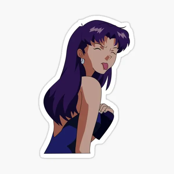 

5 шт. наклеек Misato с языком для гостиной, аниме фон для багажа на стену, мультяшное художественное украшение, милый