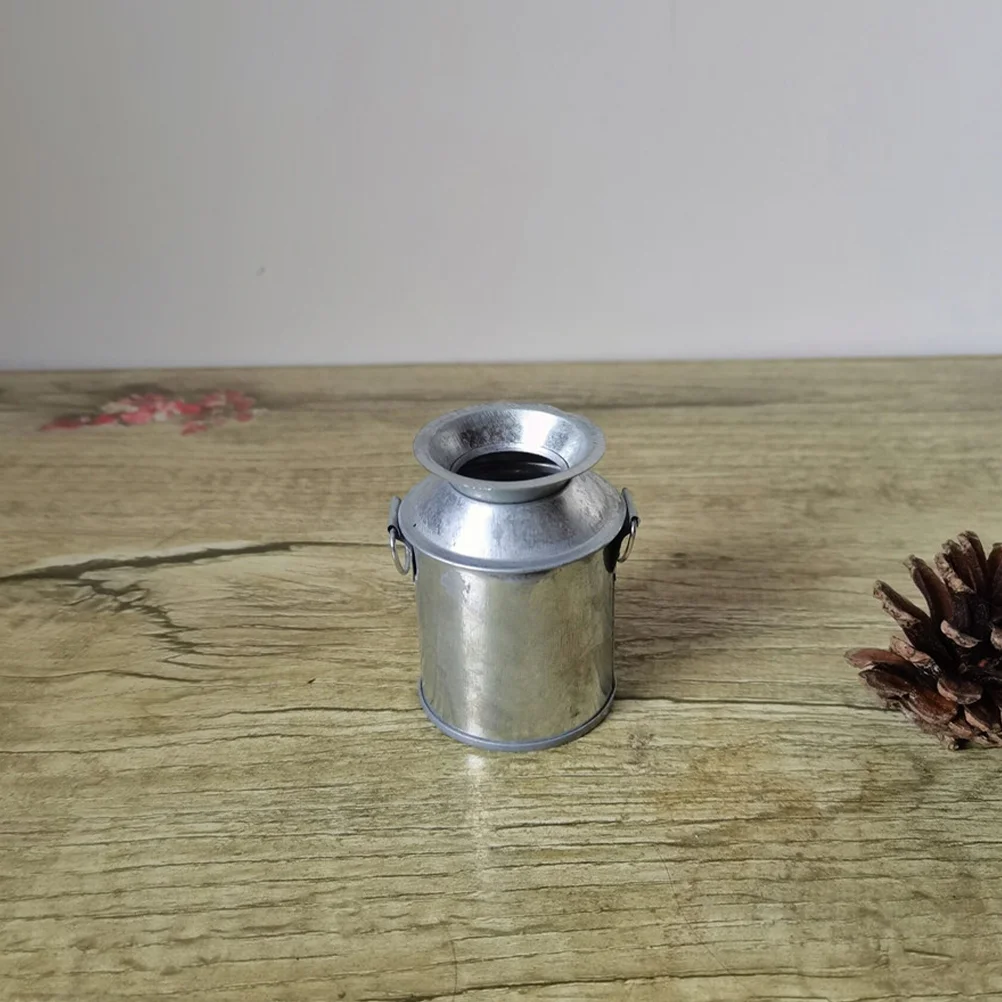 

3 Pcs Succulent Flower Pot Metal Trim Mini Bucket 3Pc Small Iron Vases Wrought Tiny House Accessories Miniatures Figurines