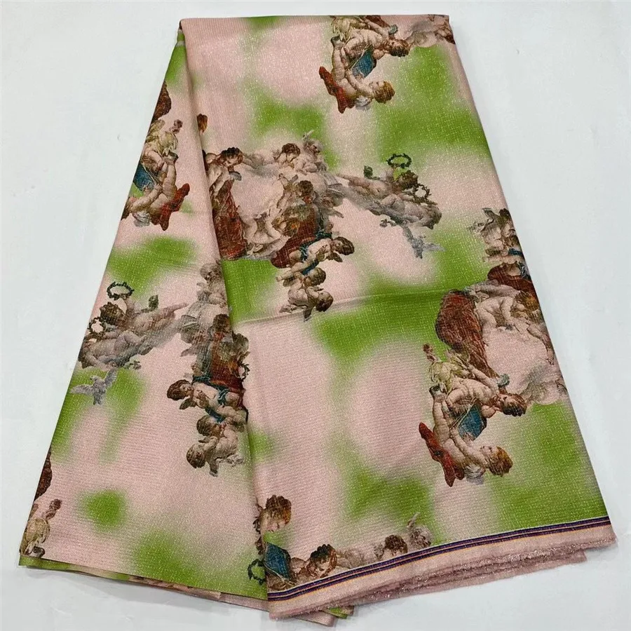 

Latest Brocade Fabric Damask Jacquard Material 2022 Floral Lace Cloth Nigerian Brocard Tissu 5 Yards For Women Dress PJZ34