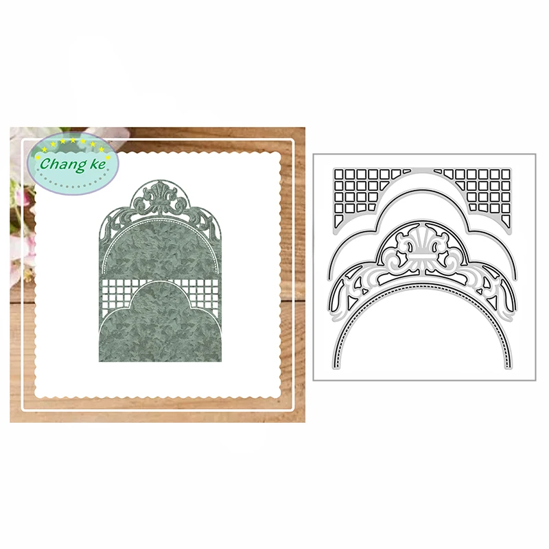 

New 2022 Window Lace, Square Metal Cutting Dies For DIY Scrapbooking and Card Making Embossing Craft Decorative No Stamps