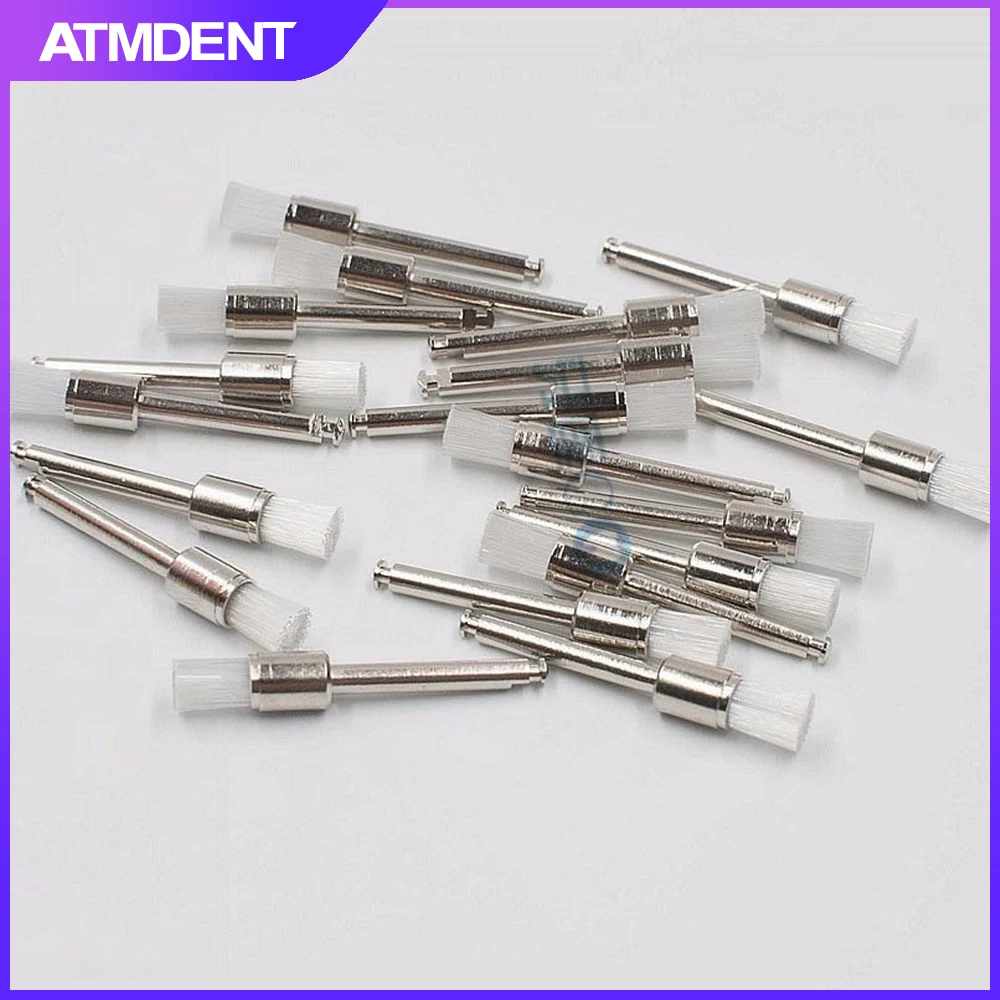 

100Pcs Dental Polishing Brushes for Contra-Angle Handpiece Latch Style Flat Type Dental Prophy Brush Dental Materials