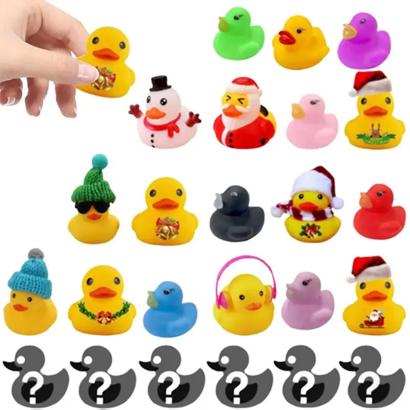 

Календарь для детей 2022, 18 резиновых уток и 6 аксессуаров для детей, девочек, мальчиков, женщин и малышей, креативный, идеально подходит для украшения