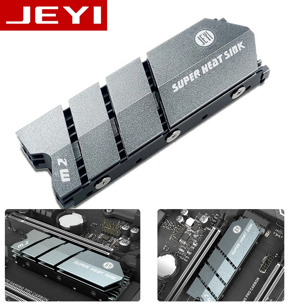 

JEYI SSD Card Cooling NVME Heat Sink M.2 Heatsink NGFF M.2 2280 Aluminum Sheet Thermal Conductivity Silicon Wafer Cooling