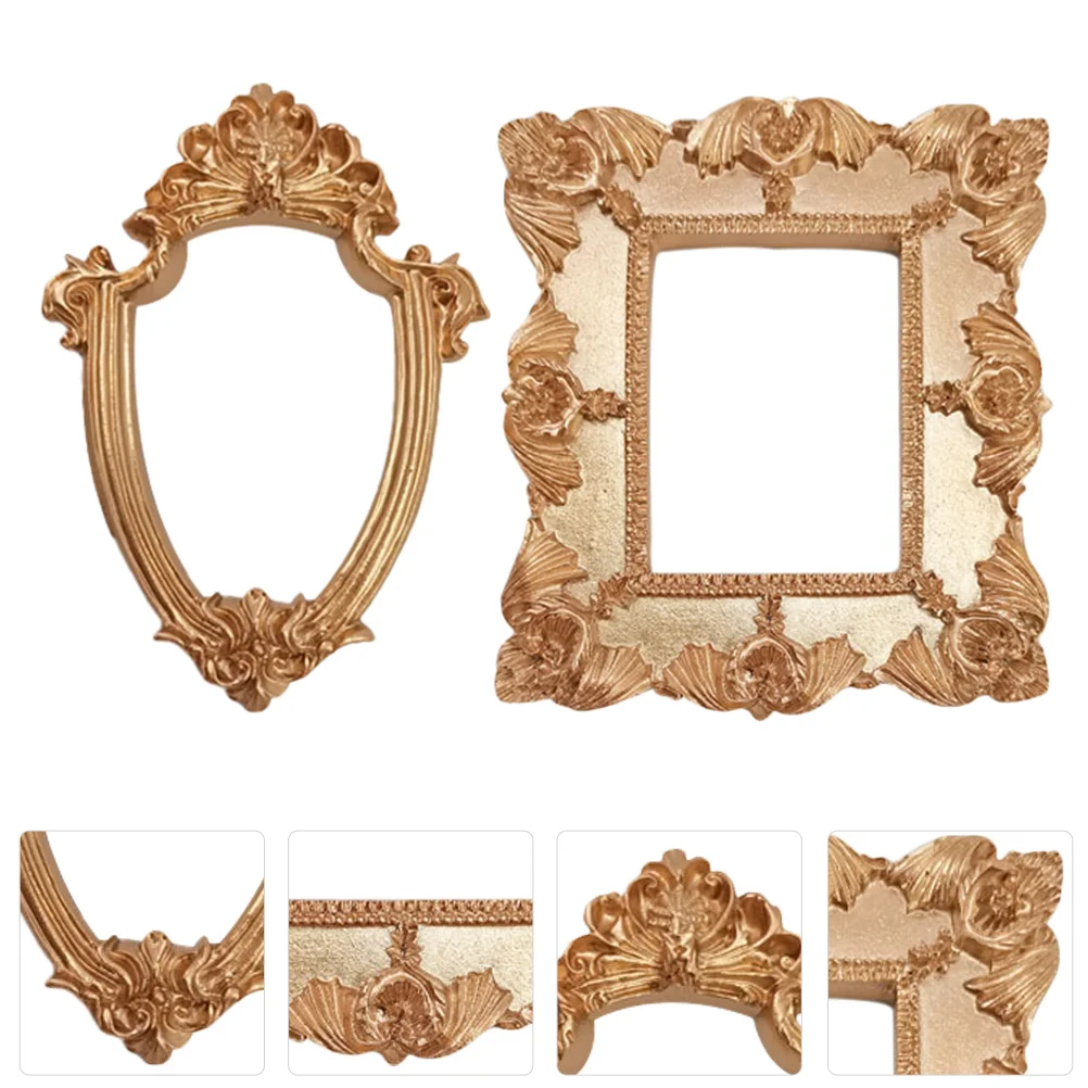 5 шт. маленькая золотая фоторамка A3 реквизит для фотографий мини-рамки винтажный