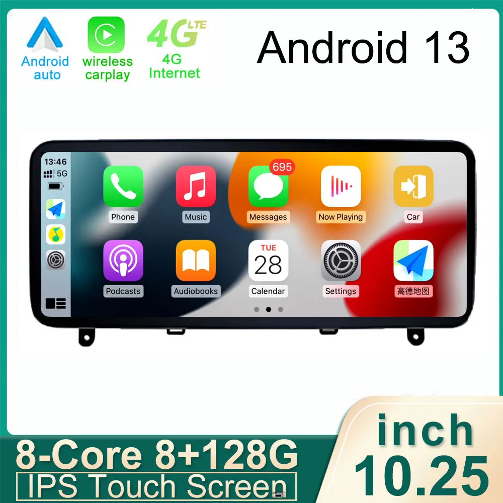 

Для Benz C W204 2008-2012 Android 13 сенсорный экран 10,25 дюйма автомобильные аксессуары мультимедийные автомобильные мониторы для воспроизведения видео радио плеер