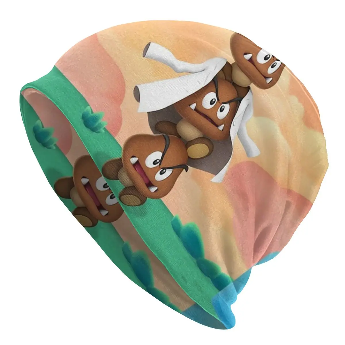 

Шапка Goomba для игры на лице, вязаная шапка, осенне-зимние шапки для улицы, облегающие шапки, шапки унисекс, летняя шапка двойного назначения