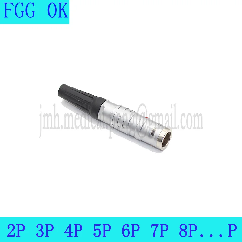 Compatible FGG.0K 2 3 4 5 6 7 9 Pin Industrial Waterproof Metal Push-Pull Self-Locking  Plug Connector For Data Transmission