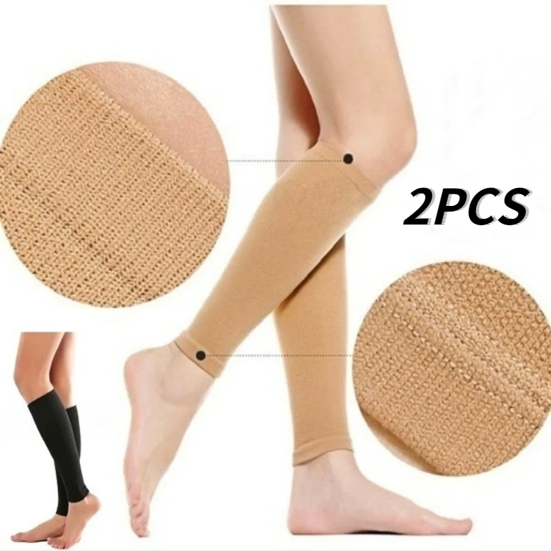 

1Pair Elastic Open Toe Knee High Stockings Calf Compression Stockings Varicose Veins Treat Shaping Graduated Pressure Stockings