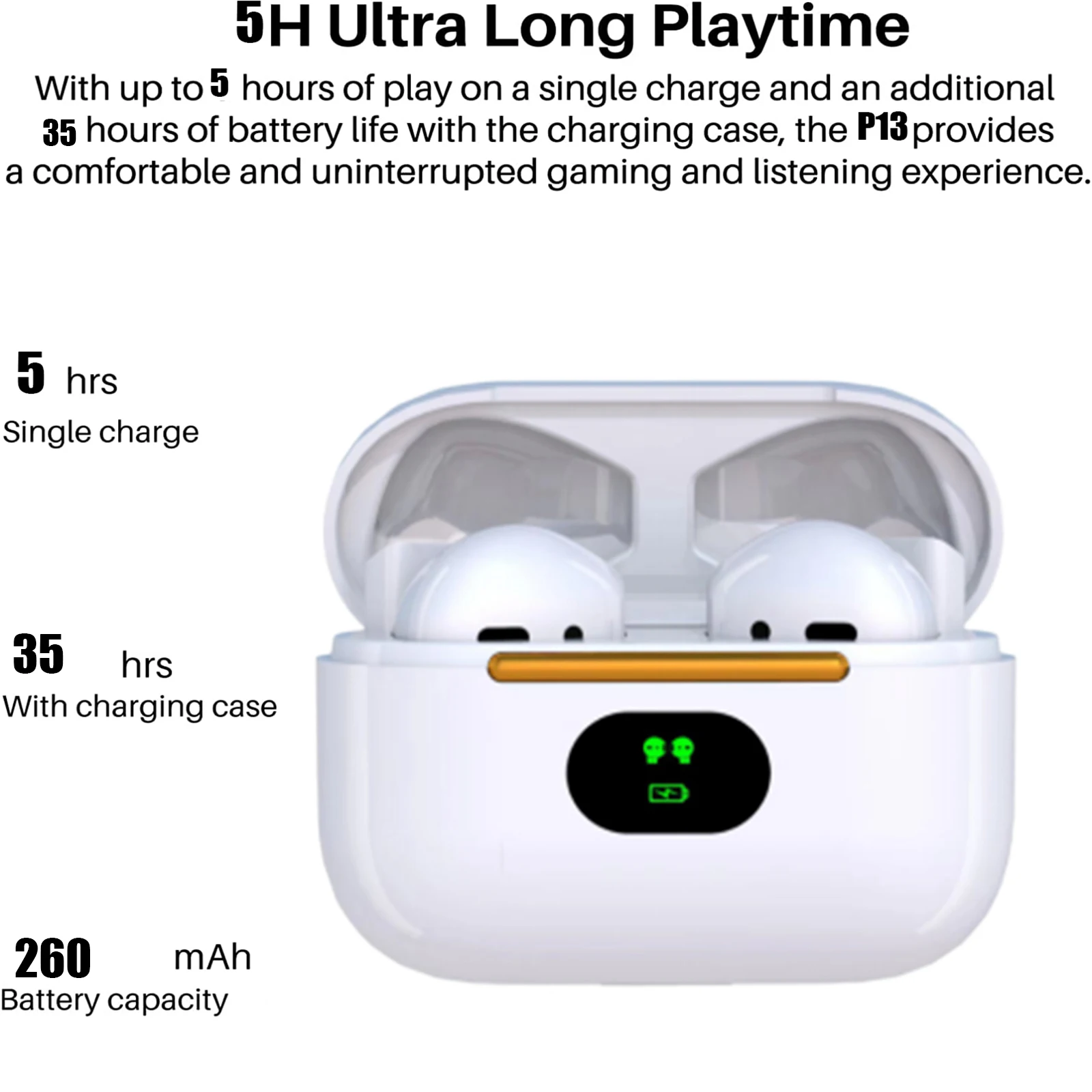 

Pro 13 TWS Bluetooth Earphones Wireless Stereo Headset Smart Touch Waterproof Earpieces Sport Earbuds