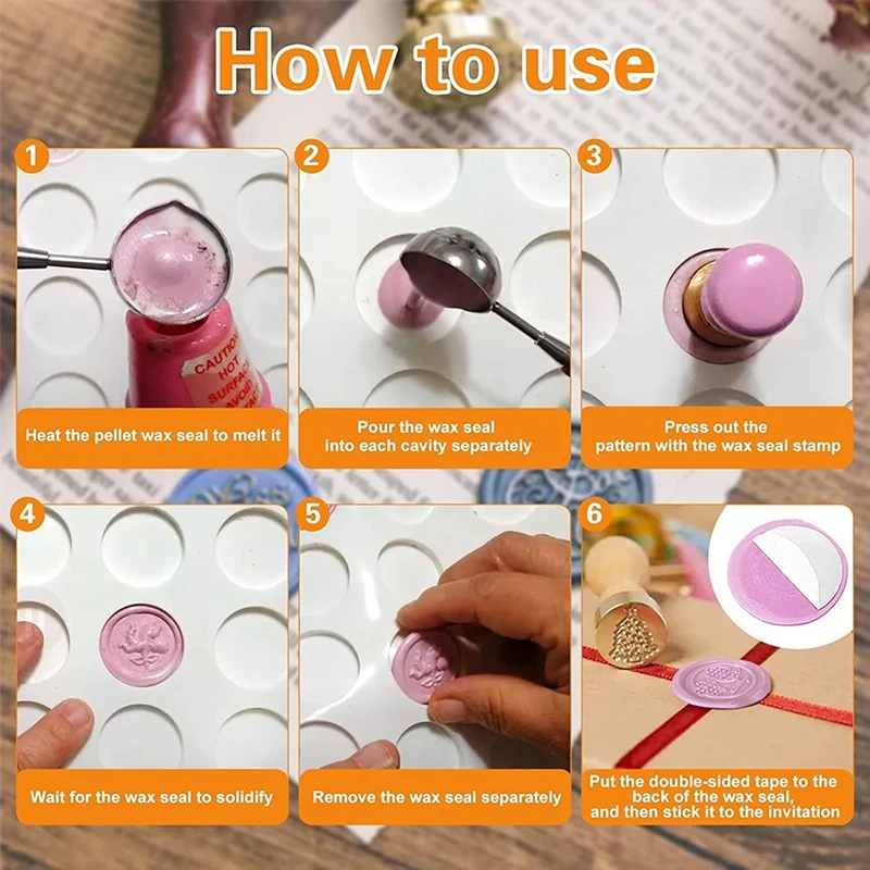 Promotion! Silicone Pad/Wax Stamp Pad 24 Pore Wax Seal with Removable Adhesive Points for DIY Craft |