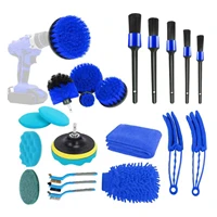 car detailing brushes set 22pcs car cleaning brush detailing brush set drill scrubber brush kit car cleaning supplies for