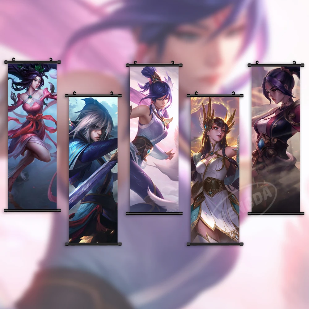 

Декор для дома, Лига Легенд, холст, картины, игровой постер, печатный настенный художественный Рисунок, контурный свиток, подвесная картина, фон для кровати