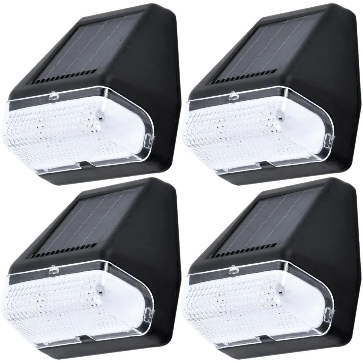 

Solar LED Light 4pcs Solar Wall Light Outdoor LED Solar Fence Light Auto ON/OFF Solar Deck Light IP44 Waterproof Solar Step