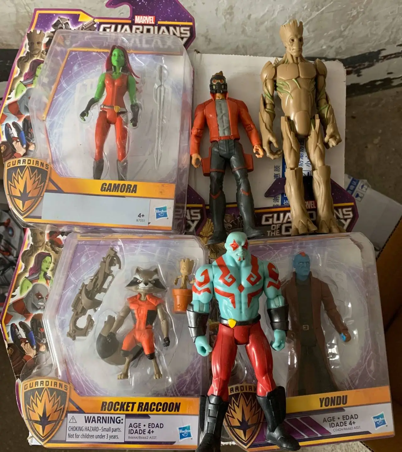 Genuine Marvel Guardians of The Galaxy Star-Lord Gamora Rocket Racoon Groot 3.75 Inch Joint Movable Model |