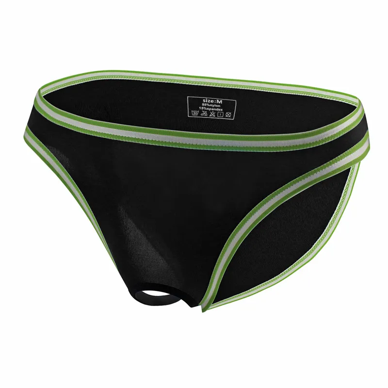 

Трусы мужские из вискозы с открытой промежностью, пикантные прозрачные дышащие трусы с заниженной талией, тонкие U-образные выпуклые, нижне...