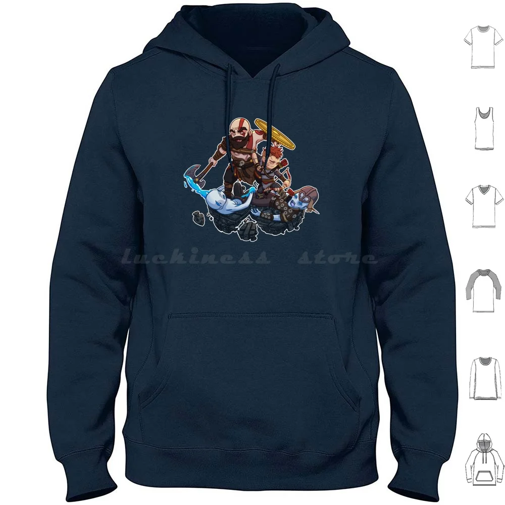God Of War-Dad Boy Толстовки с длинным рукавом War Kratos Atreus Левиафан Лук Стрела Щит Мимир