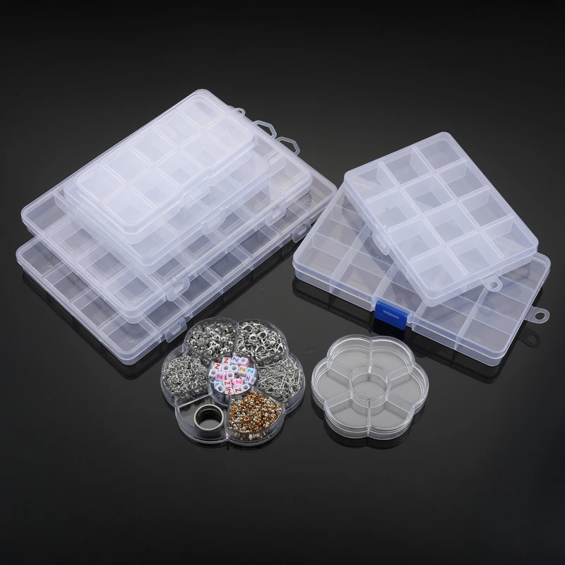 1 шт. многофункциональный прозрачный пластиковый органайзер коробка с сетками