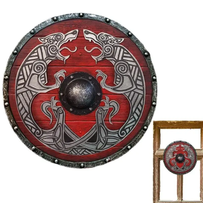 

Viking Shield Masquerade Party Shield Props Wall Hanging Decoration Viking Hanging Ornaments For Cosplay Role-Play Clothing