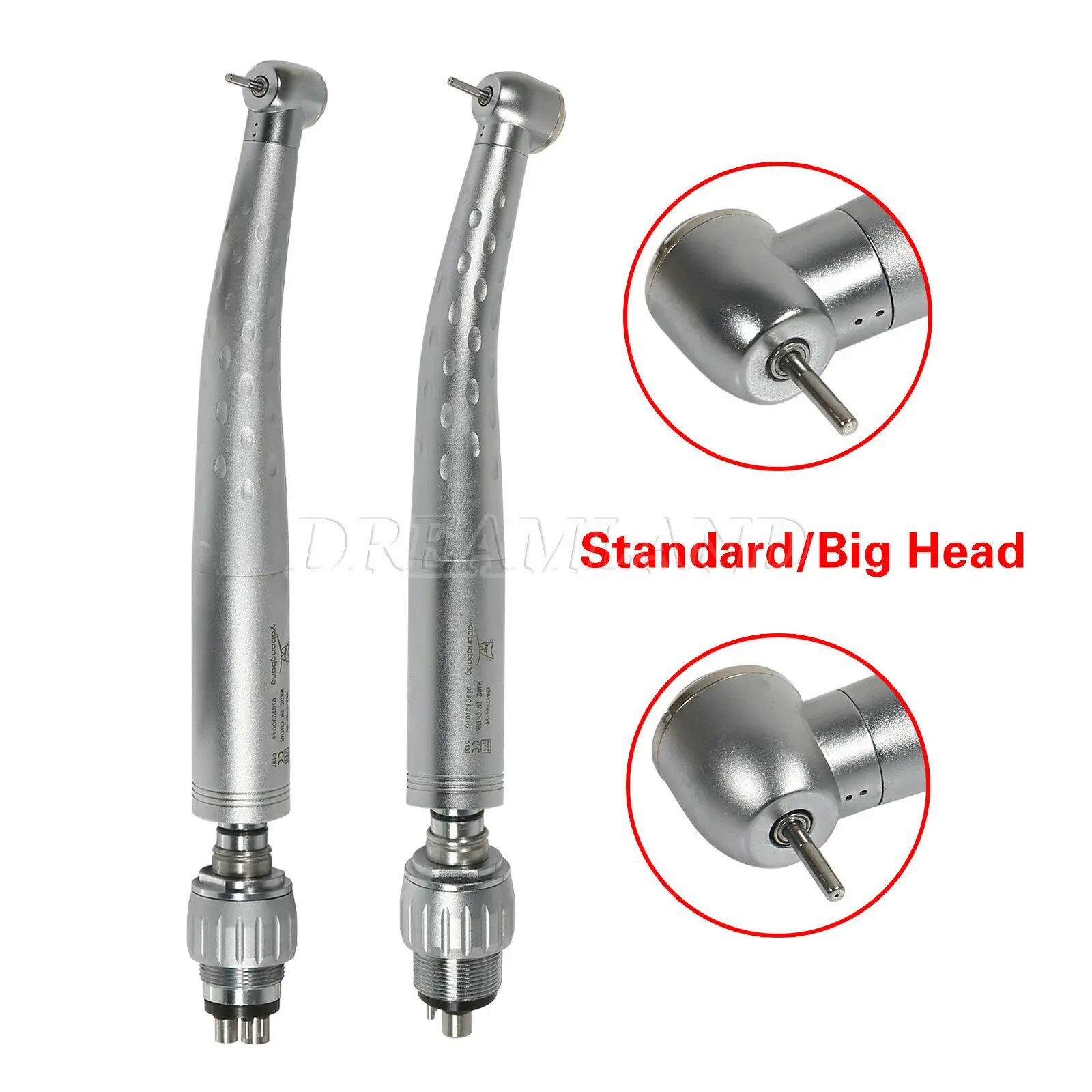 

KaVo/Nsk Style Dental High Speed Handpiece Standard/Large Head Push Button Turbine With 4Hole Quick Coupling Coupler Swivel