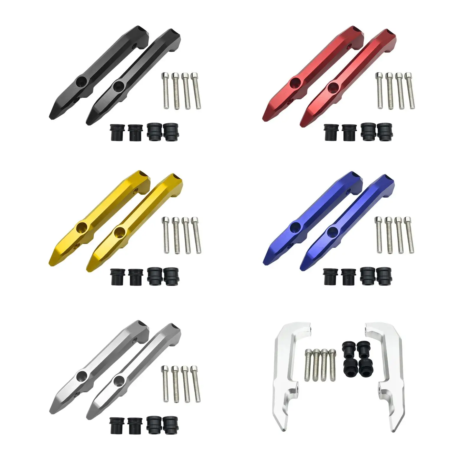 

Rear Seat Passenger Grab Rail Bars Handle 1 Pair Aluminum Alloy Fit for Grom Msx125 Msx 125 Easy to Install Accessories