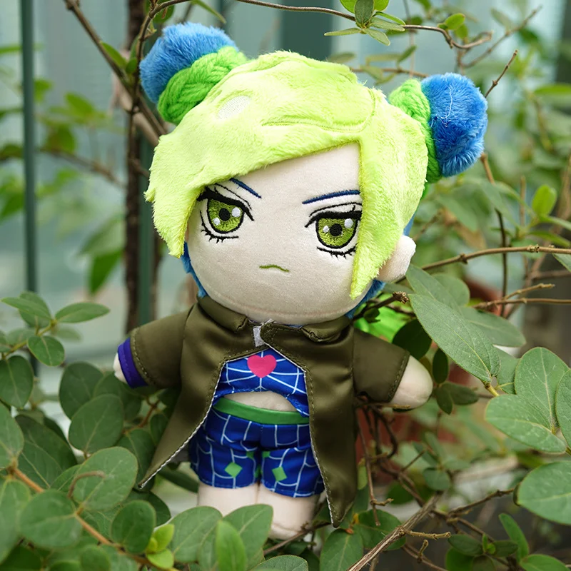 

Anime JoJo Bizarre Adventure 6 Jolyne Cujoh Mascot Cosplay Plush Stuffed Doll Toys Change Suit Dress Up Clothing Plushie Gifts