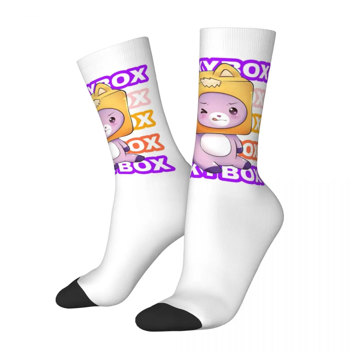 

Autumn Winter Retro Unisex Cute Foxy Lankybox Socks Cartoon Sweat Absorbing Football Socks