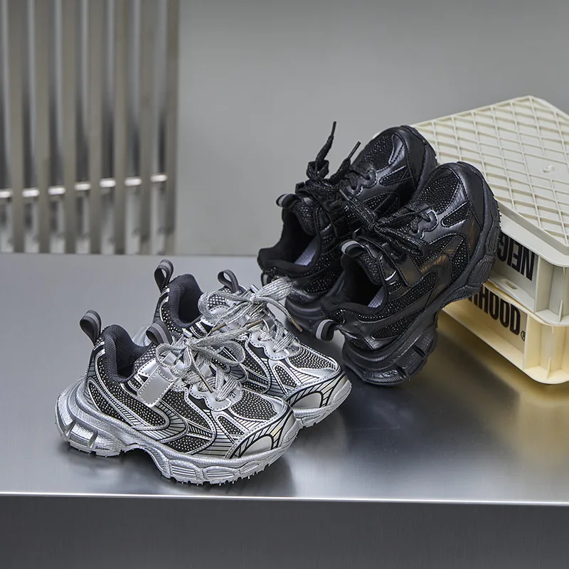 Спортивная обувь для девочек Новинка осени 2024 детская в английском стиле с