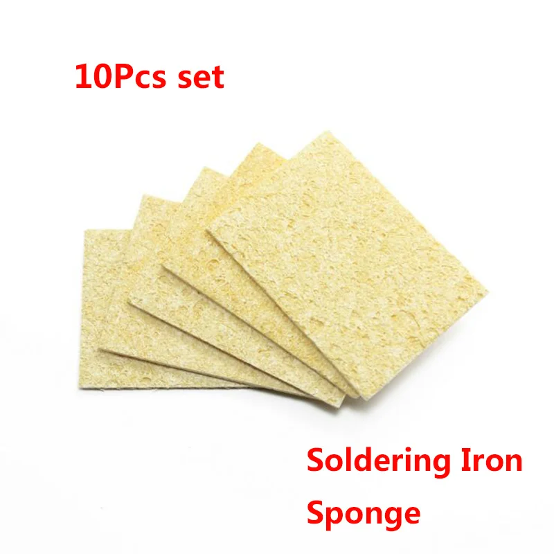 

High quality 10Pcs High Temperature Resistant Sponge Electric Iron Tip Cleaning Sponge Rectangular 3.5CM*5CM