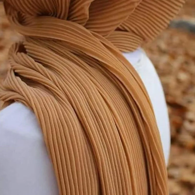 

Женский шифоновый шарф, длинный платок в мусульманском стиле, мягкий, однотонный, летний