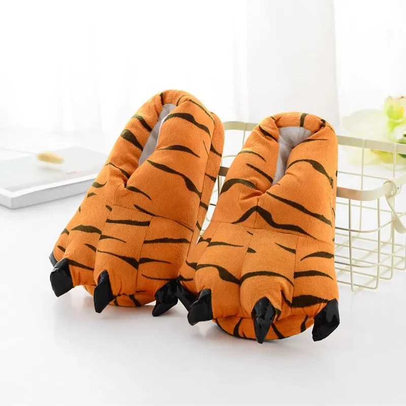 Family Kigurumi Pajamas Tigger Animal Onesie Cosplay Costume Pajamas For Kids and Adults With Slippers