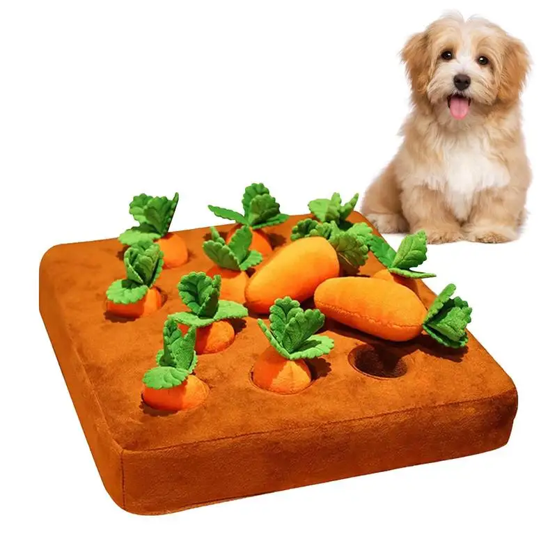 Игрушка для собак на ферме с морковью интерактивный коврик кормления 12 скрипучих