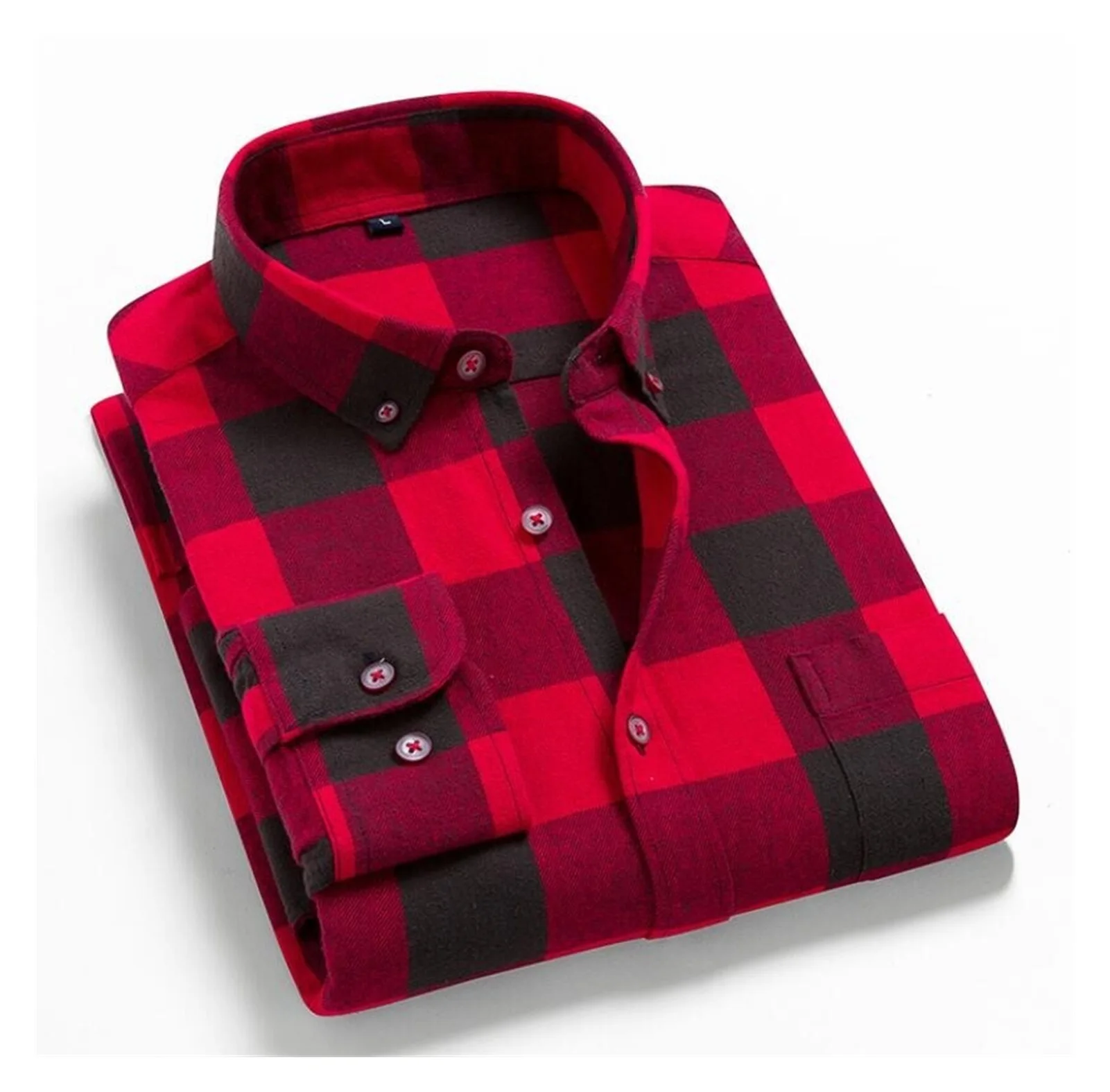 

Мужская хлопковая рубашка в клетку Xfh, Повседневная рубашка с длинным рукавом, весна-осень 2022