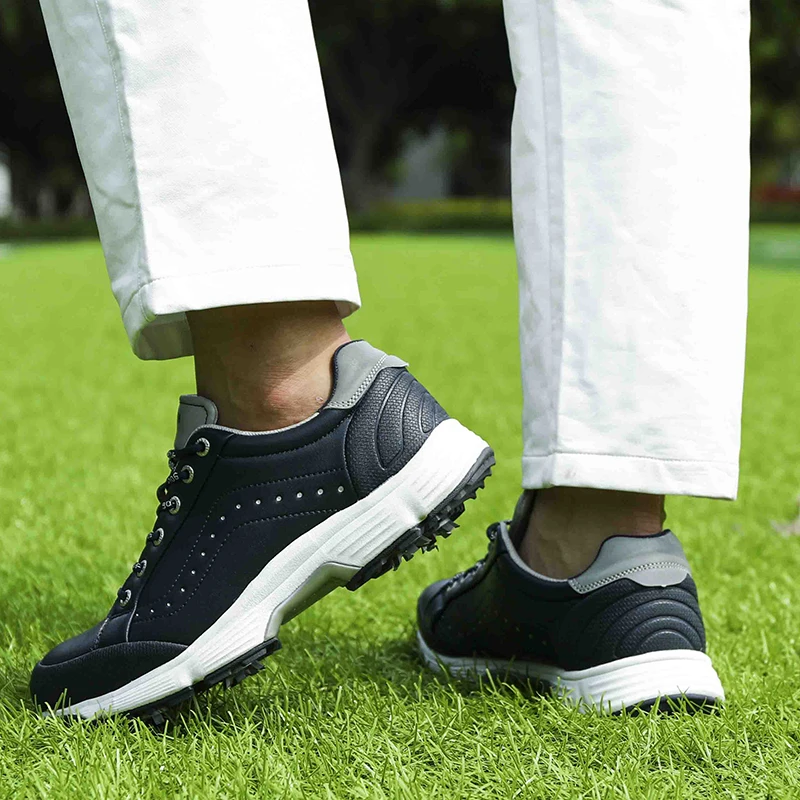 New Mens Golf Shoes Waterproof Golf Sneakers Men Outdoor Golfing Spikes Shoes Big Size 7-14 Jogging Walking Sneakers Male