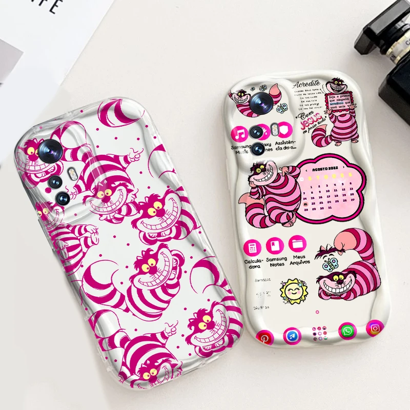 Чехол для телефона из ТПУ с изображением Чеширского кота Xiaomi Mi 14 12 12T 11 Lite Poco M6 X6 X5 X4