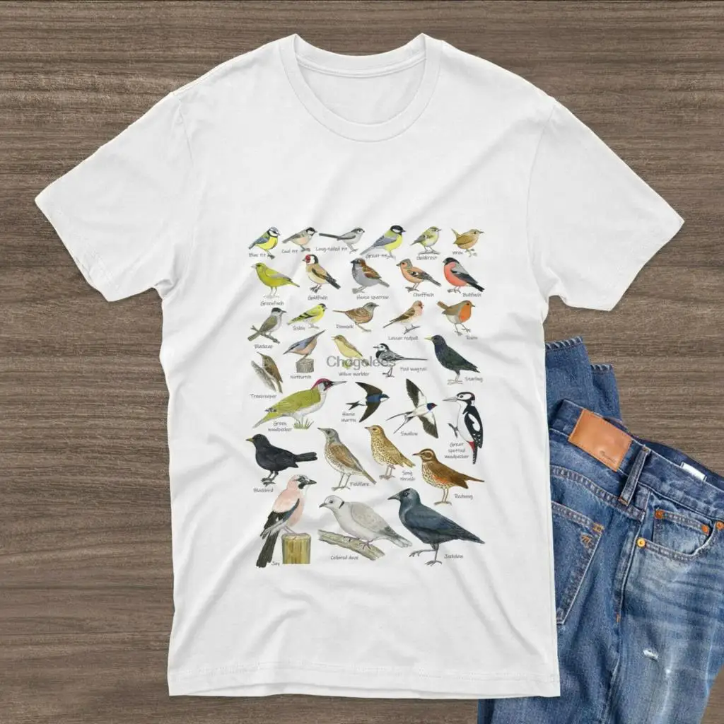 Крутая Подарочная рубашка в британском стиле 0Garden Birds мужская и женская PH2101166 |