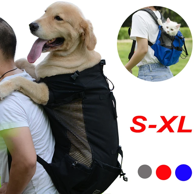 Breathable Pet Dog Carrier Bag for Large Dogs Golden Retriever Bulldog Backpack Adjustable Big Dog Travel Bags Pets Products 5