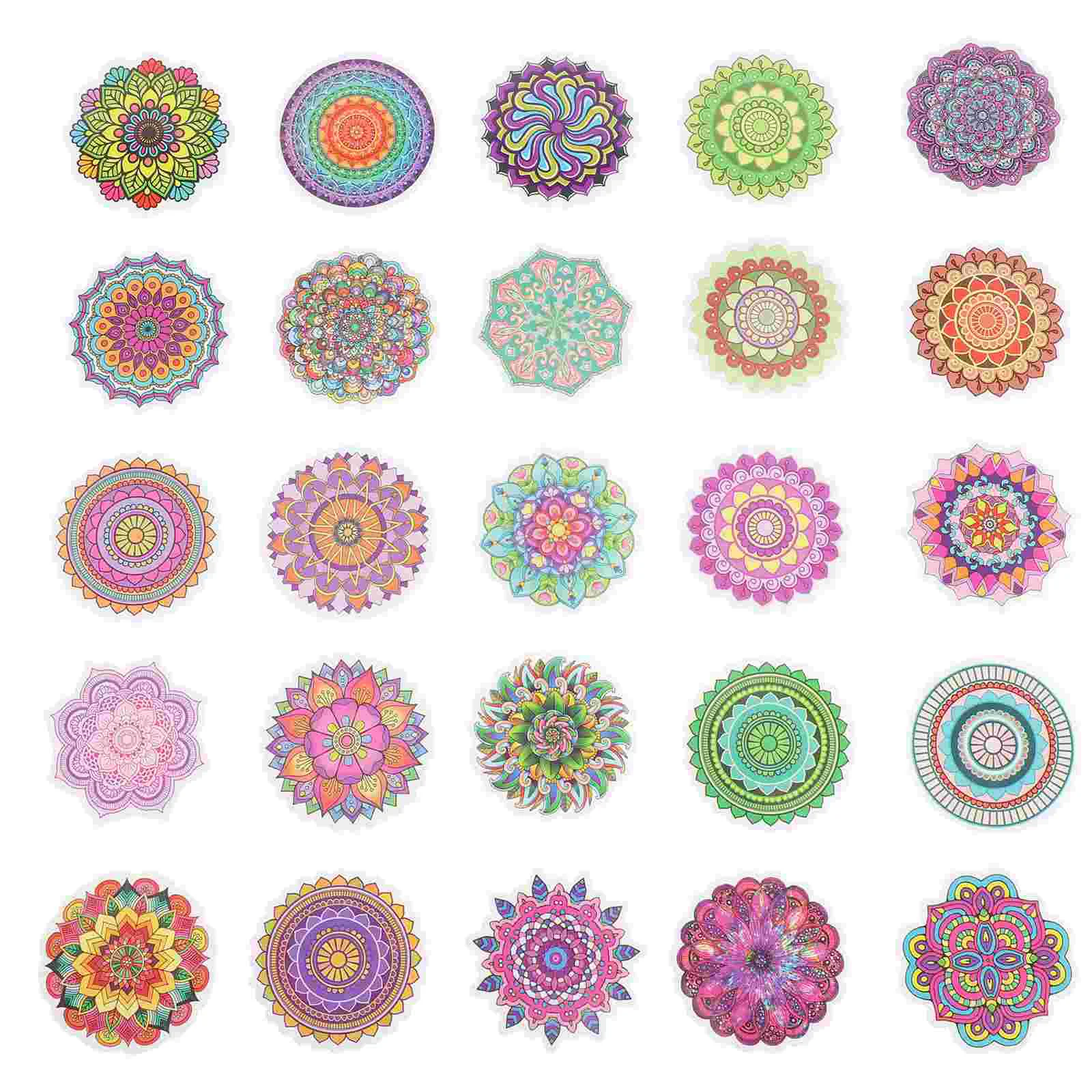 

2 Sets Skateboard Stickers Delicate DIY Circles Water Bottles Pvc Suitcase Decors Creative Laptop Computer Luggage Decorative