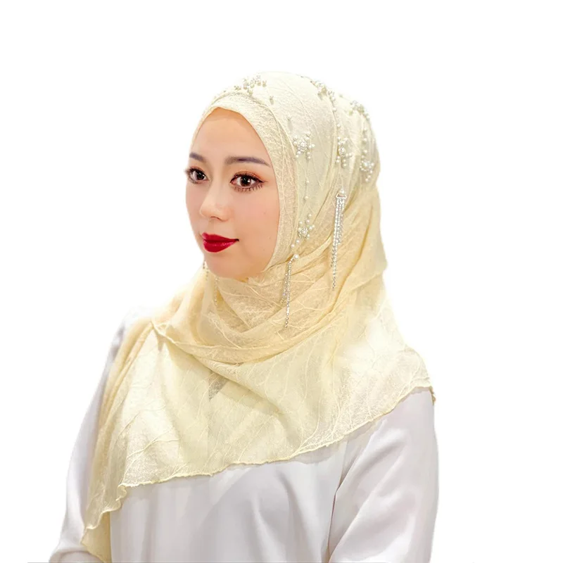 A Shawl Hooded Turkish Woman of Abaya Arab Islam, India, Morocco, with A Tassel of Gold Studded with Flowers.