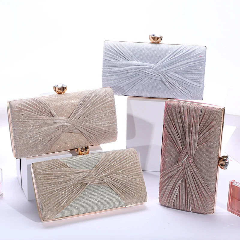 

Wedding Evening Bag Women Pleated Clutch Luxury Dress Party Bag