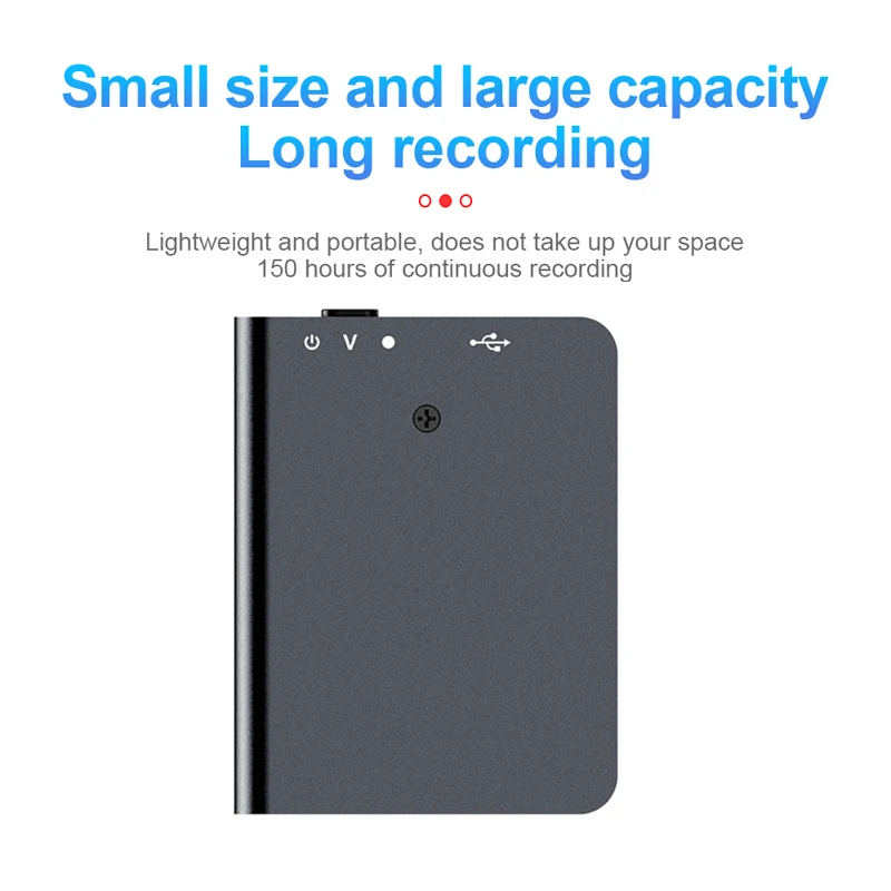 Ультратонкий Профессиональный диктофон 32 Гб портативный мини-диктофон с