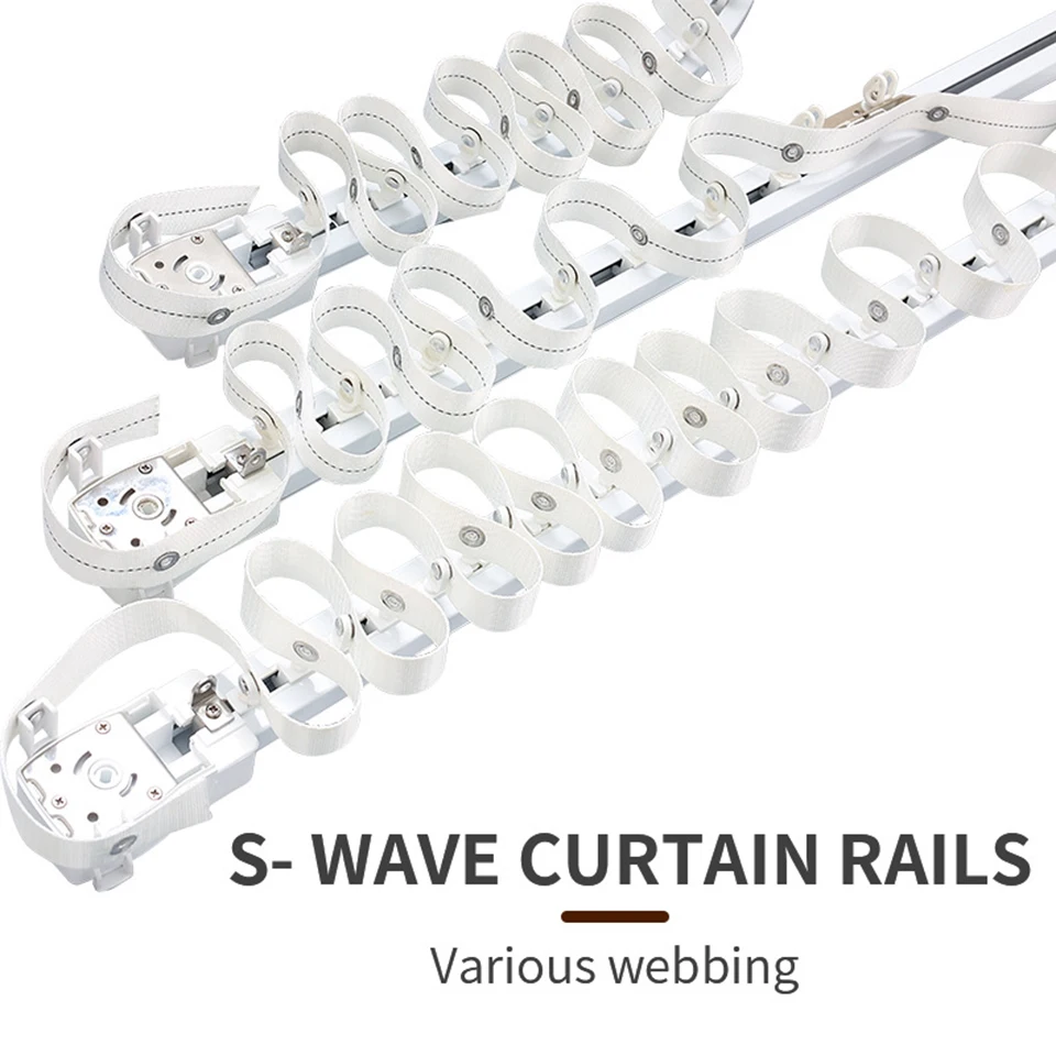 Custom curtain rod S wave Ripple Fold Curtain Cornice For Tuya WiFi Zigbee curtain engine Smart Home Electric Curtain System Custom curtain rod S wave Ripple Fold Curtain Cornice For Tuya WiFi Zigbee curtain engine Smart Home Electric Curtain System